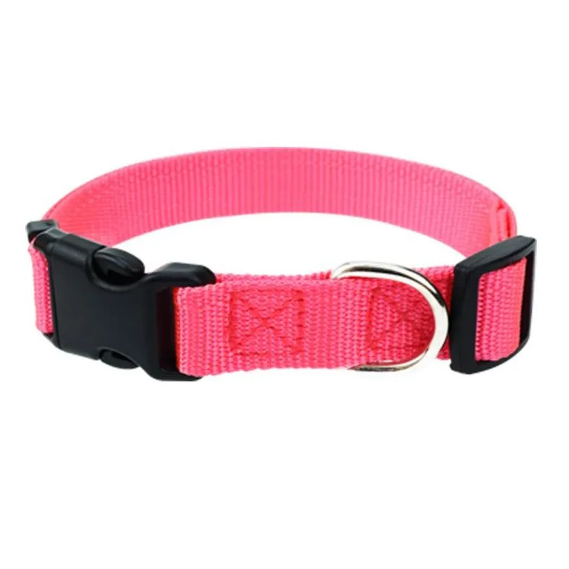 pet supplies dog collars plain nylon 9 color dogs neck cover pet traction rope collar