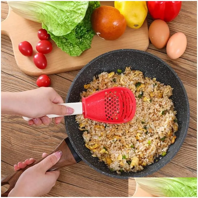 multifunctional kitchen cooking spoon heat-resistant ginger garlic press tools egg white separator baking shovel