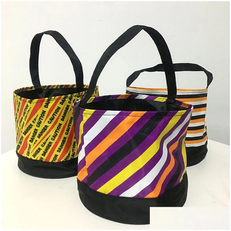 halloween party trick or treat bags candy buckets fabric tote bag for halloween supplies
