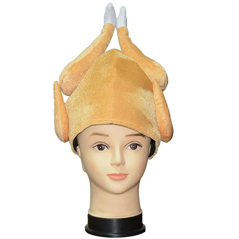 thanksgiving roasted turkey hat adult size autumn halloween christmas party costume supply