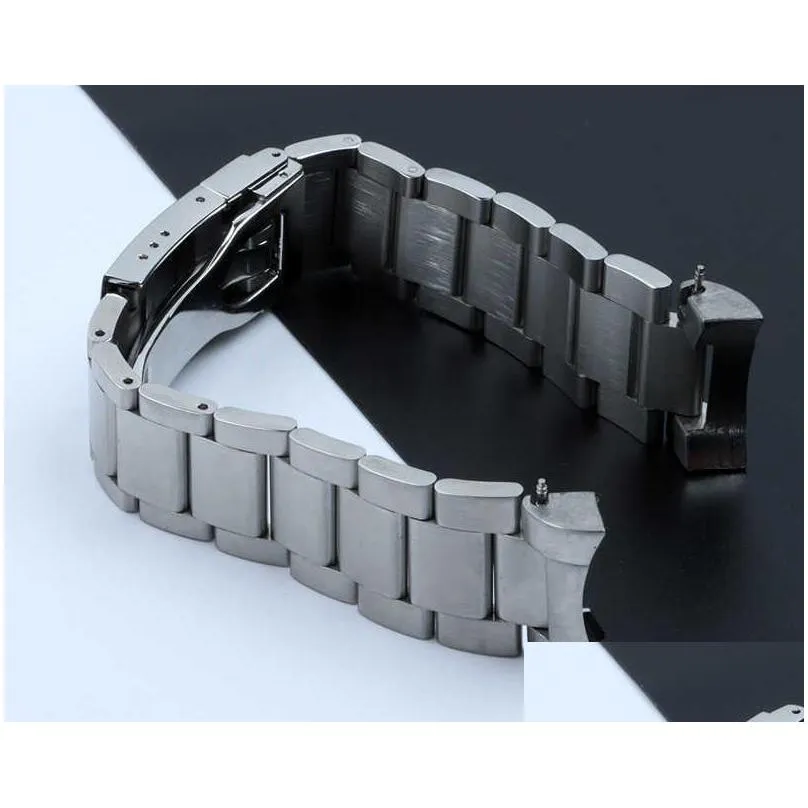 22mm solid stainless steel watchband for tudor black bay 79230 79730 heritage chrono watch strap wrist bracelet on no rivet h0915