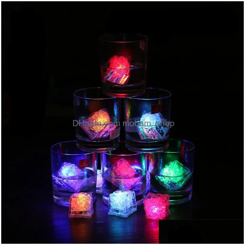 plastic led lights polychrome flash party bar light led glowing ice cubes blinking flashing decoration club wedding dbc vt0986
