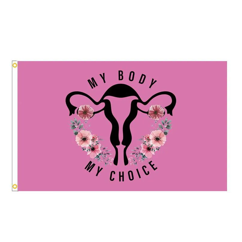 my bodys my choices flags tapestry for wall hanging with brass grommets durable fade resistant feminist banner