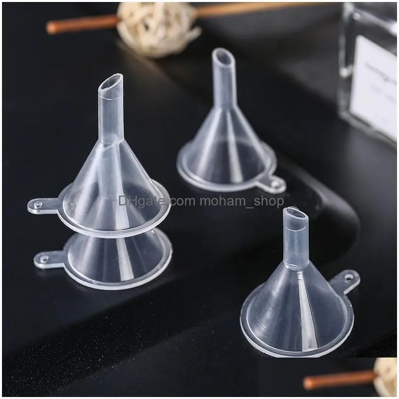 portable transparent mini funnels small plastic bottleneck bottles packing auxiliary tool kitchen bar dining accessory vt1779
