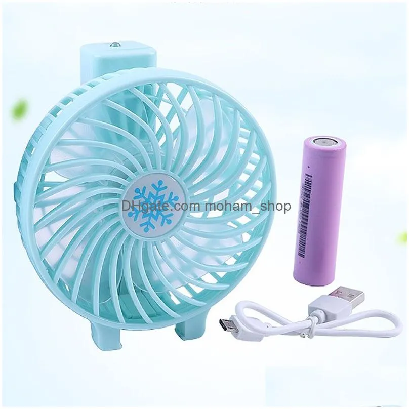 portable usb charging foldable handheld fan 3 speed mini fan with led light adjustable small cooling cooling desktop fans dh1453 t03