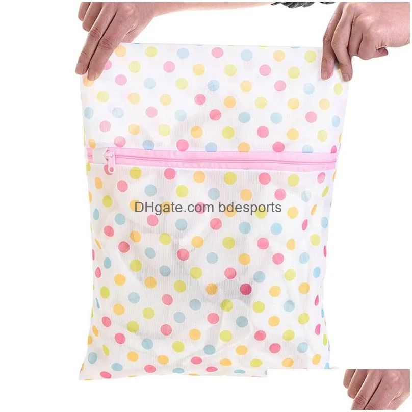 50x60cm lingerie laundry bags print washing care laundry bag clothes wash machine laundry bra mesh net wash bag pouch basket dbc