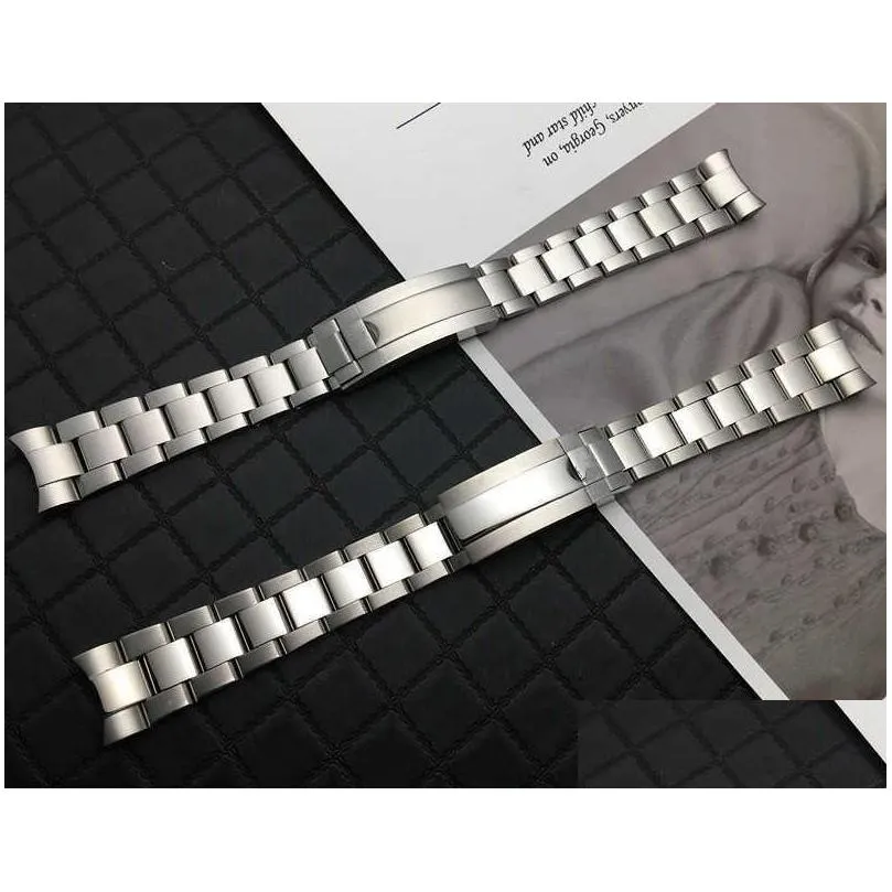 brand 20mm brushed polish silver stainless steel watch bands for rx daytona submarine role strap sub-mariner wristband bracelet h0915