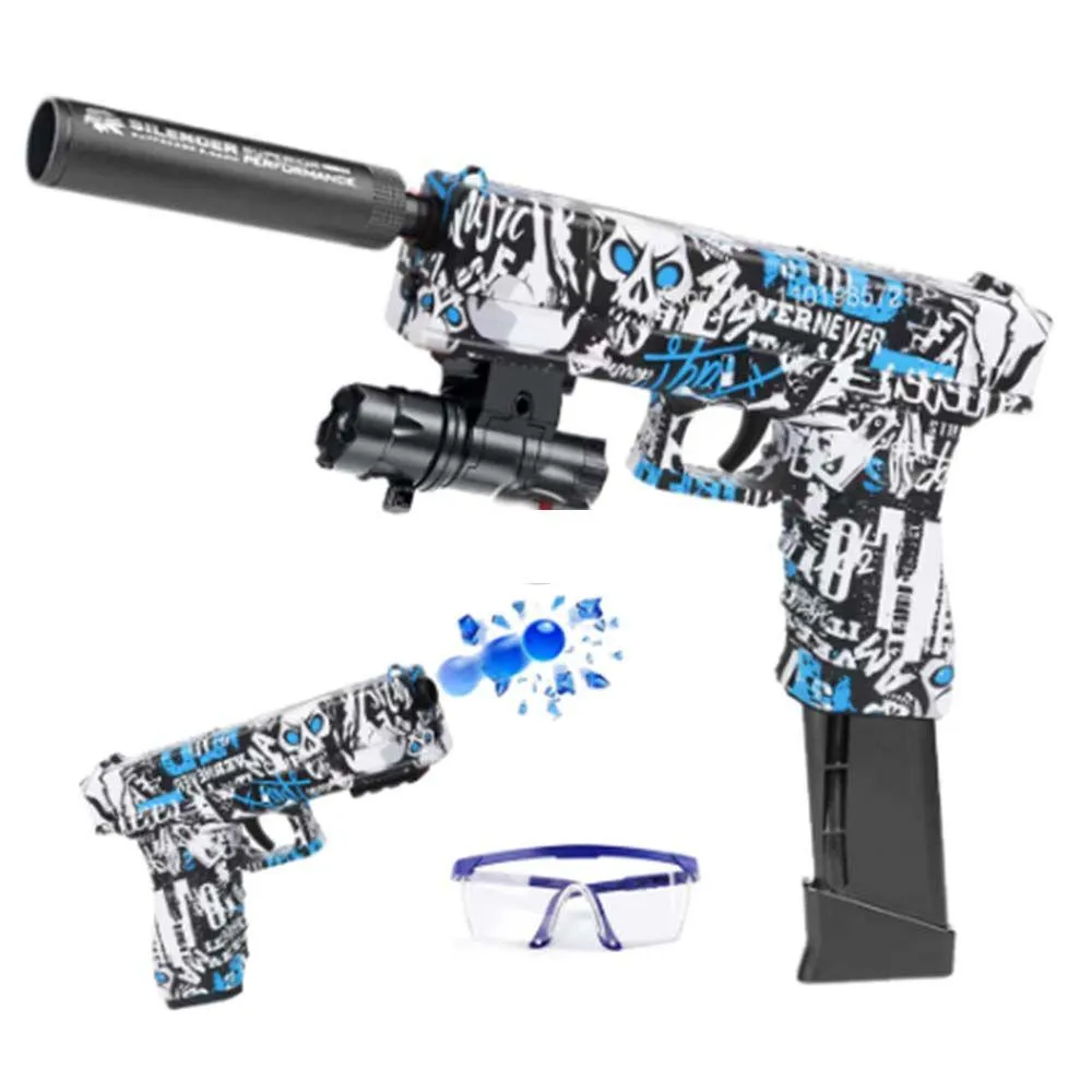 blue splatter ball toy guns gel blasters x2 pistol tk shop toy gun