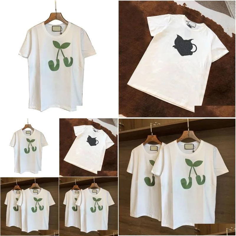 animal print mens and womens short-sleeved summer t-shirt fashion simple black and white top casual tees outdoor loose clothes