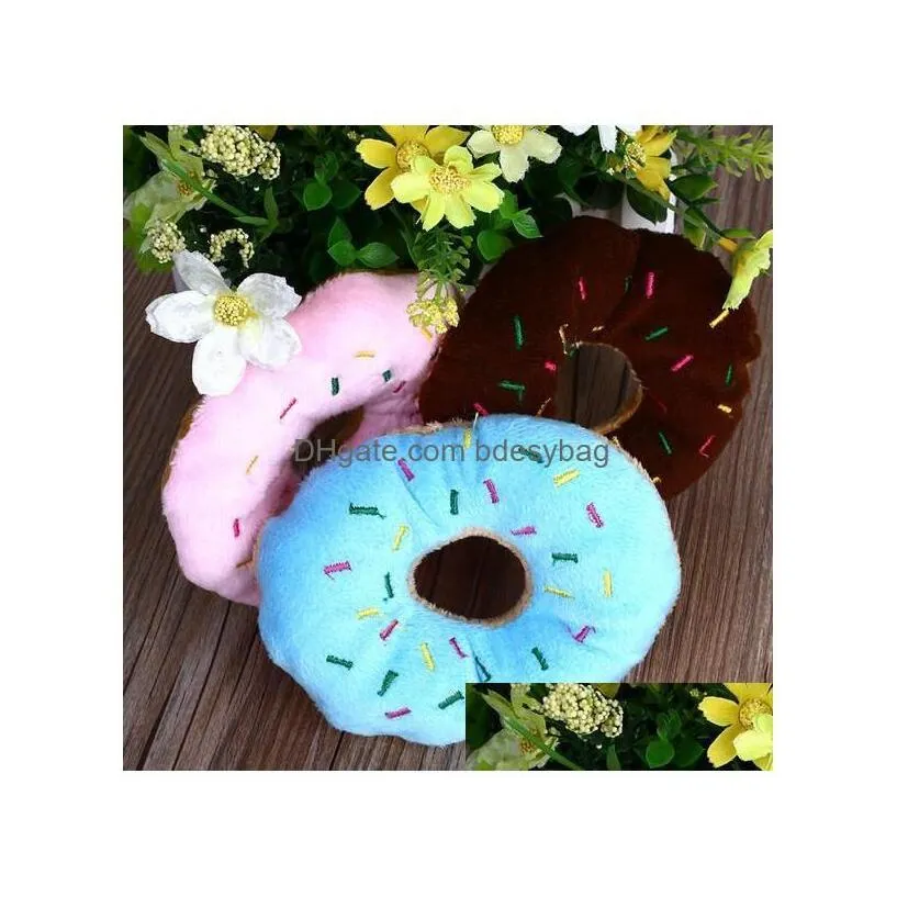 dog toys chews sightly lovely pet puppy cat squeaker quack sound toy chew donut play g856 drop delivery home garden supplies dhxig