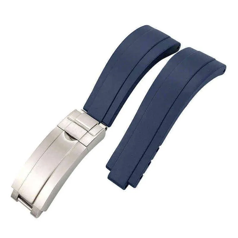 20mm 21mm clasp ajustment watchband black blue green watch strap for role oysterflex submariner daytona gmt deepsea bracelet h0915