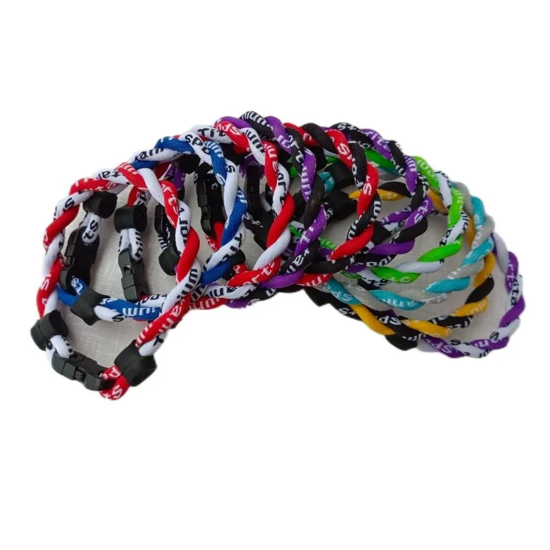 2022 titanium sport accessories ropes 3 rope team fund rise baseball stitching for sports twist bracelet softball ropes bracelets