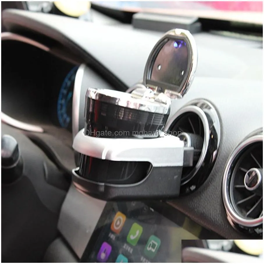  large capacity gold silver car-styling storage ashtrays led portable car ashtray truck auto portable cigarette ashtray dh0970