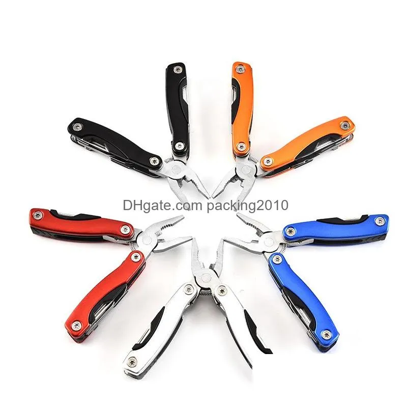 survival multi function pliers mini folding tongs including screwdriver filer knife can opener outdoor equipment hand tool pliers