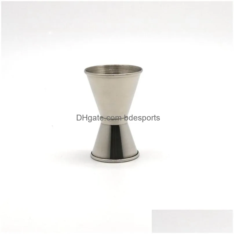 15/30ml stainless steel cocktail shaker measure cup dual shot drink spirit measure jigger wine pourer bartender bar kitchen tool