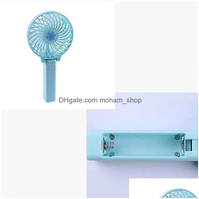 portable usb charging foldable handheld fan 3 speed mini fan with led light adjustable small cooling cooling desktop fans dh1453 t03
