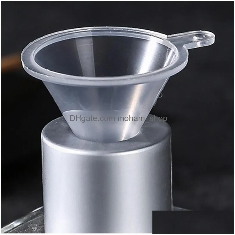 portable transparent mini funnels small plastic bottleneck bottles packing auxiliary tool kitchen bar dining accessory vt1779