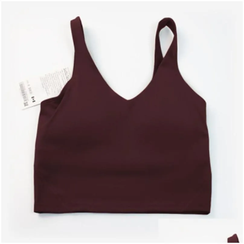 lu-088 women sports yoga bra sexy tank top tight yoga vest with chest pad no buttery soft athletic fitness clothe custom logo