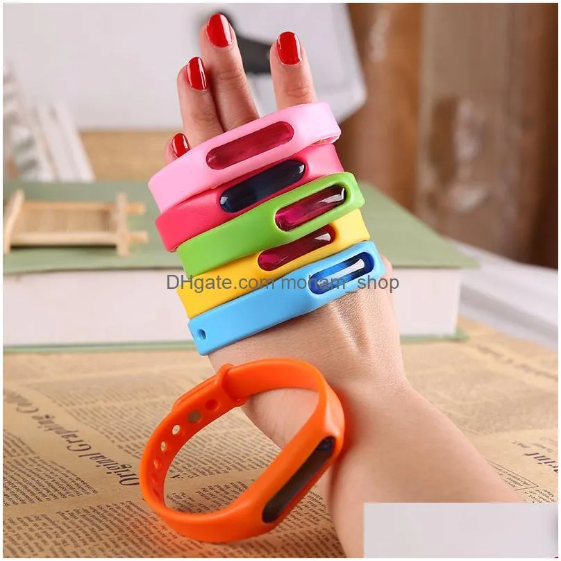 kid mosquito repellent bracelet silicone wristband plant essential oil capsule mosquito repellent band pest bug control killer vt0449