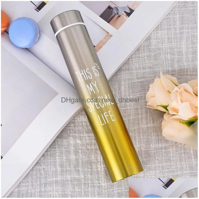 slender bottle long thin design double layer stainless steel vacuum cup flask thermos water jug thermos bottle cup vt0141
