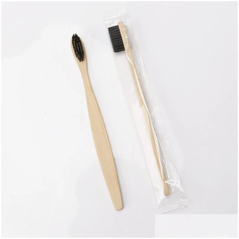 bamboo toothbrush wooden rainbow bamboos toothbrushs oral care soft bristle travel toothbrush
