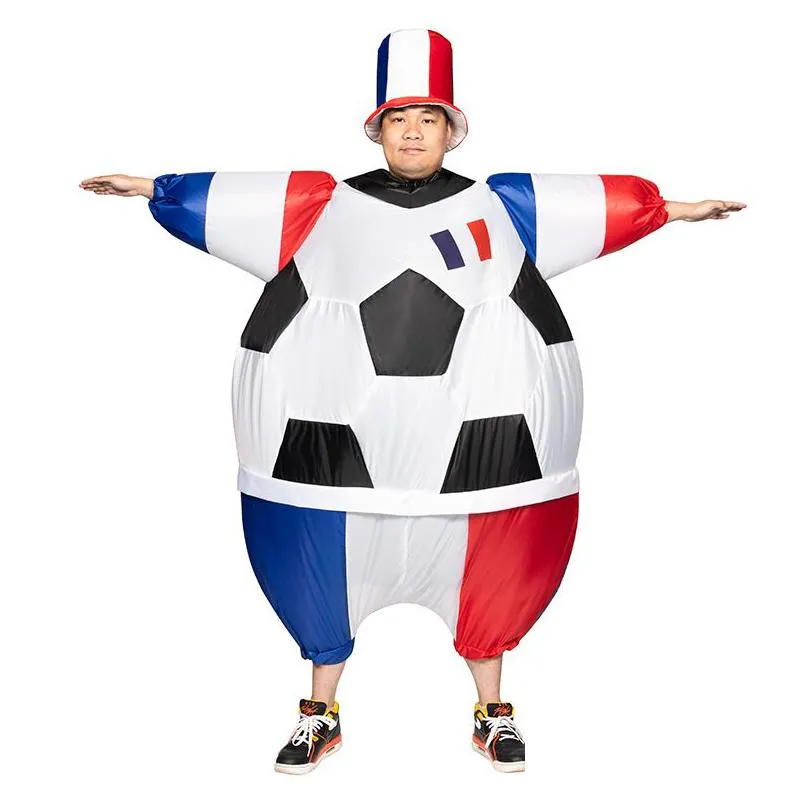 football club party accessory inflatable costume for footballs fan blow up soccer costume halloween christmas supply