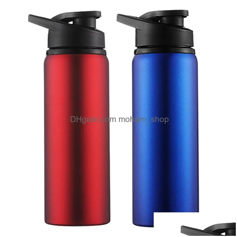 700ml large capacity stainless steel bike water bottle outdoor sport running bicycle kettle drink bottle cycling water cups dh1108 t03