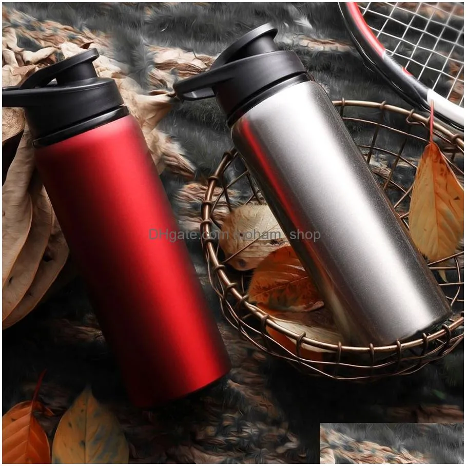 700ml large capacity stainless steel bike water bottle outdoor sport running bicycle kettle drink bottle cycling water cups dh1108 t03