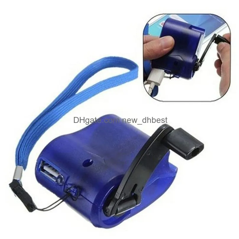 wholesale emergency hand crank  mobile phone mini usb charging dynamo portable outdoor mobile phone hand crank  dh1367