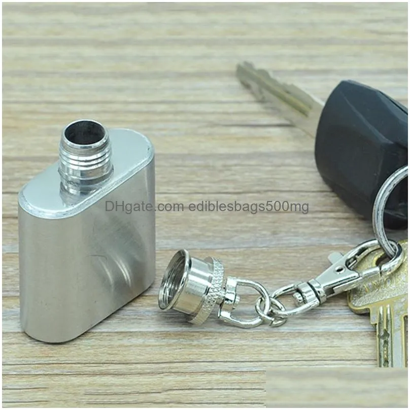 1oz stainless steel hip flask with keychain outdoor portable mini flask pocket wine flask whisky alcohol bottle liquor hip flasks