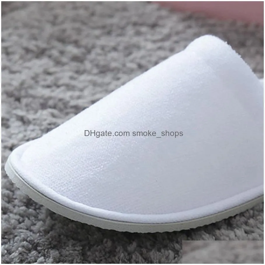 customizable el comfortable inner thick disposable slippers anti-slip home guest shoes breathable soft disposable slippers dh0608