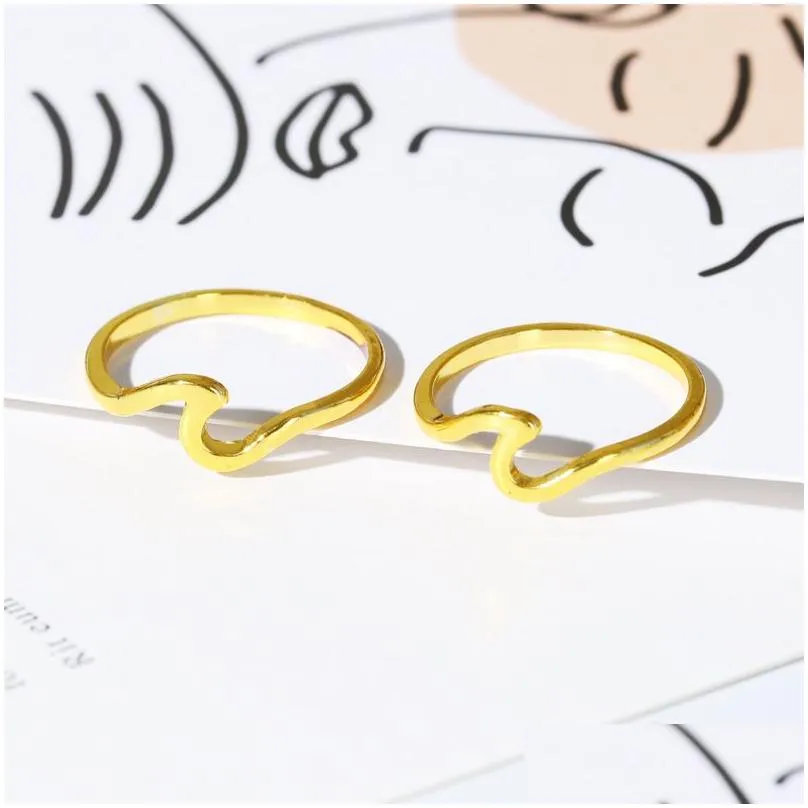 wave alloy silver ring wedding ring for women jewelry accessories engagement ring women dress party rings womens rings