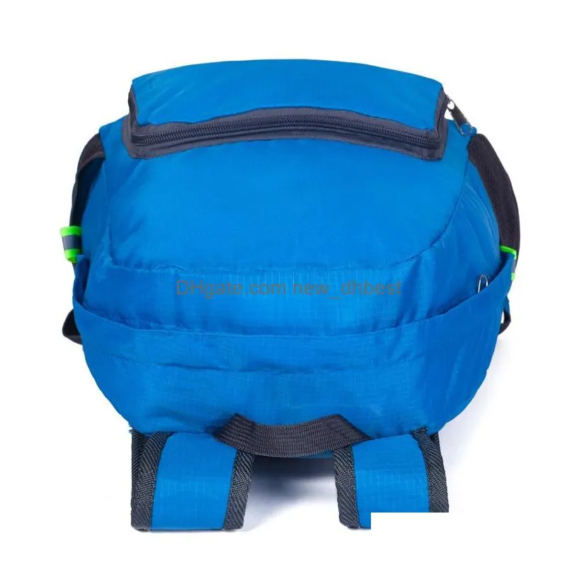 outdoor portable large capacity foldable backpack waterproof lightweight sports folding bag portable camping hiking school bags dh01017