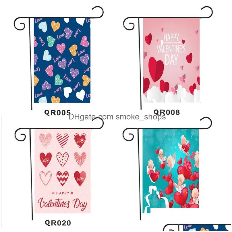 30x45cm valentines day garden banners polyester garden flag holiday atmosphere decor garden banner flags customization vtky2174