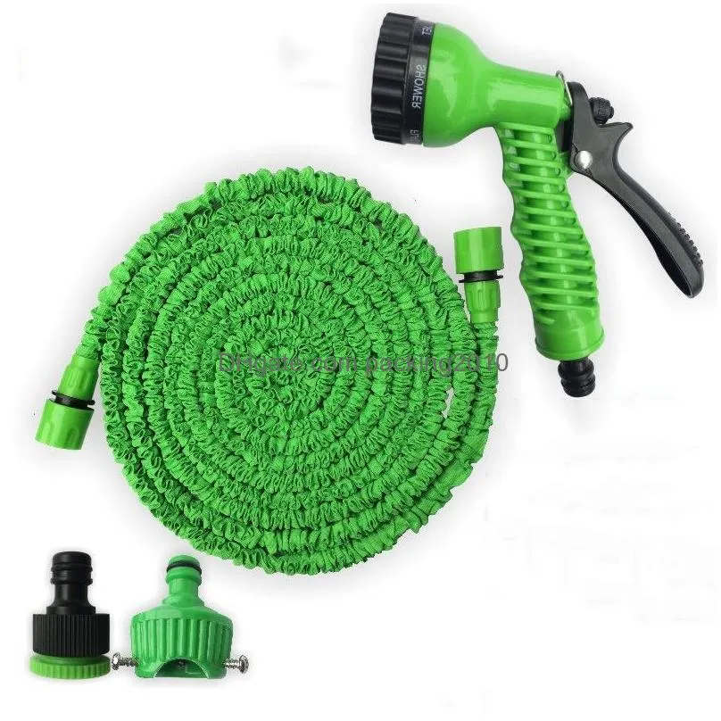 50/100/150ft garden hose expandable magic flexible water hose eu hose plastic watering car wash spray hoses pipe spray gun vt1949