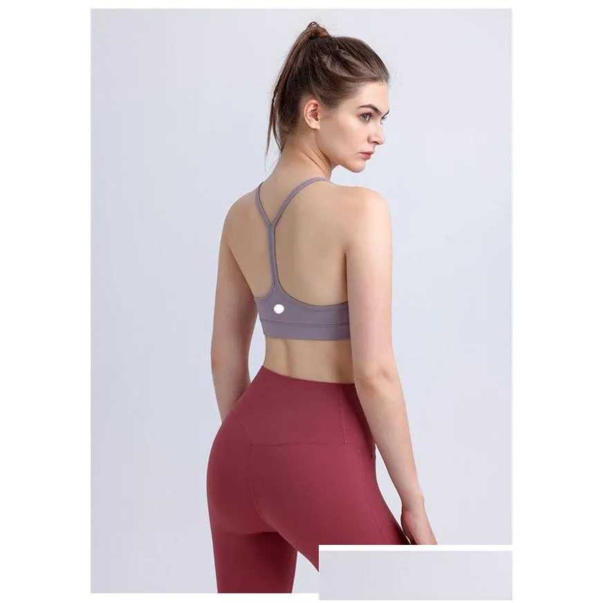 ll stretch y-shaped yoga bra women classic y bras breathable sports tank underwear jogging padded gym running lingerie jy19017