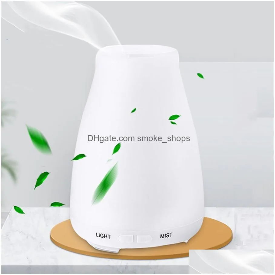 ultrasonic 7 color changeable led essential oil diffuser smart power-off air mist humidifier 100ml aroma essential oil diffuser dh1144