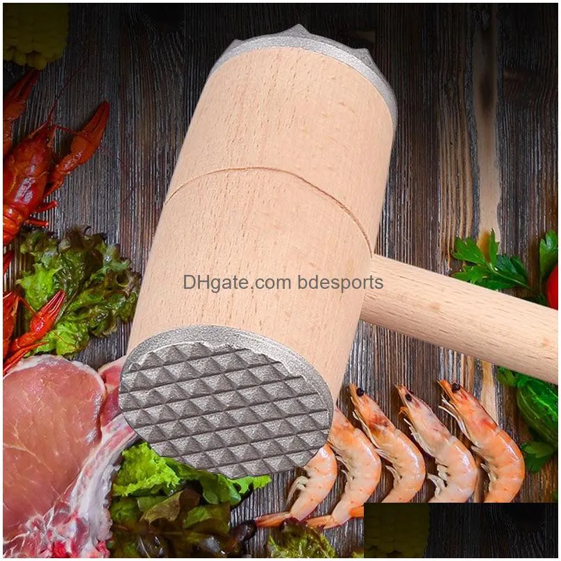 Professional Double Sided Tongue And Groove Wood Tenderizer Hammer For