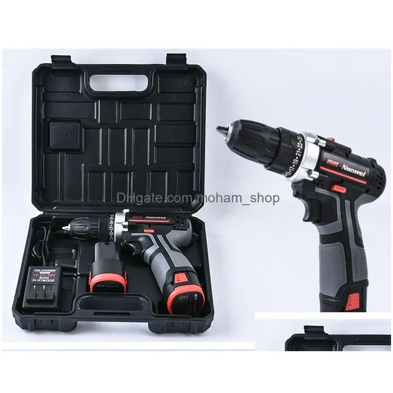 2speeds electric drill cordless screwdriver 21v 18v 12v lithium battery cordless drill mini drill cordless screwdriver power tool