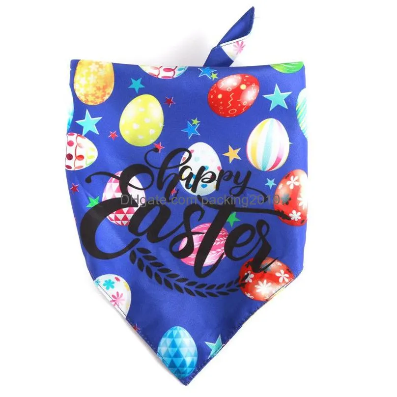 easter dog bandana medium large dogs triangle bibs with easter eggs and rabbit star printing easter dog kerchief 182 n2