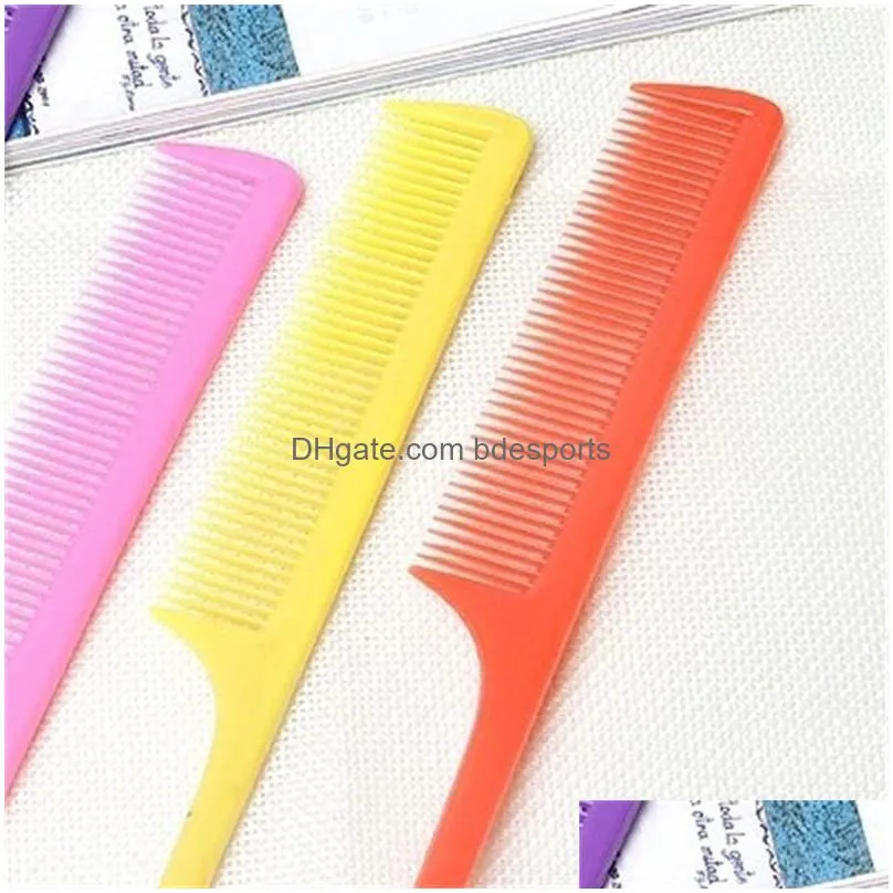 candy colored plastic cosmetic comb long tail hairdressing combs hair brush barber styling tools home beauty salon 0 09zm b2