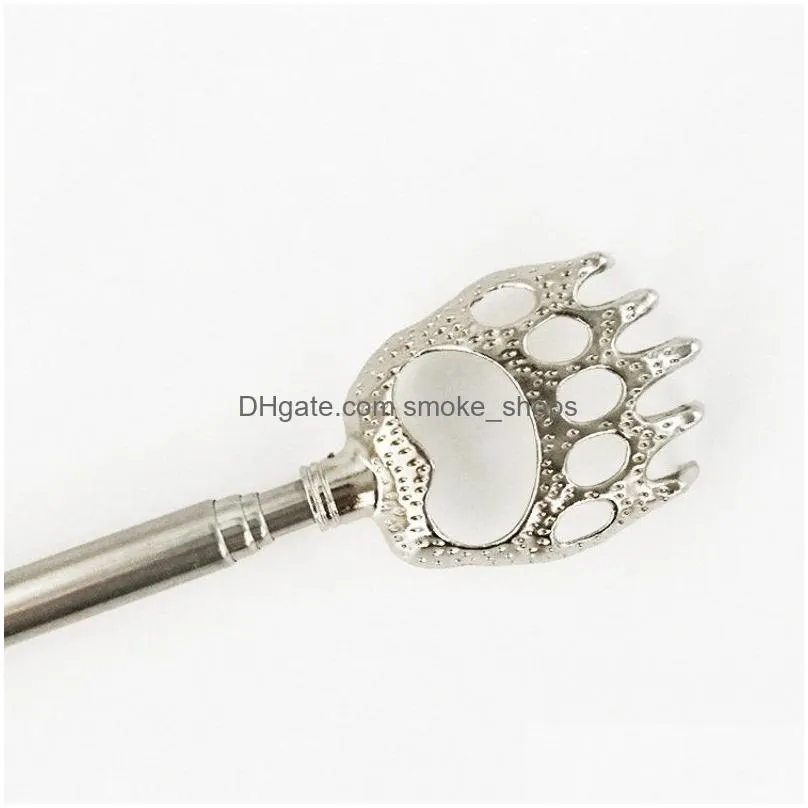 metal stainless steel back scratcher hollowed out design bear claw scratchers telescopic home supplies 1 56qh bb