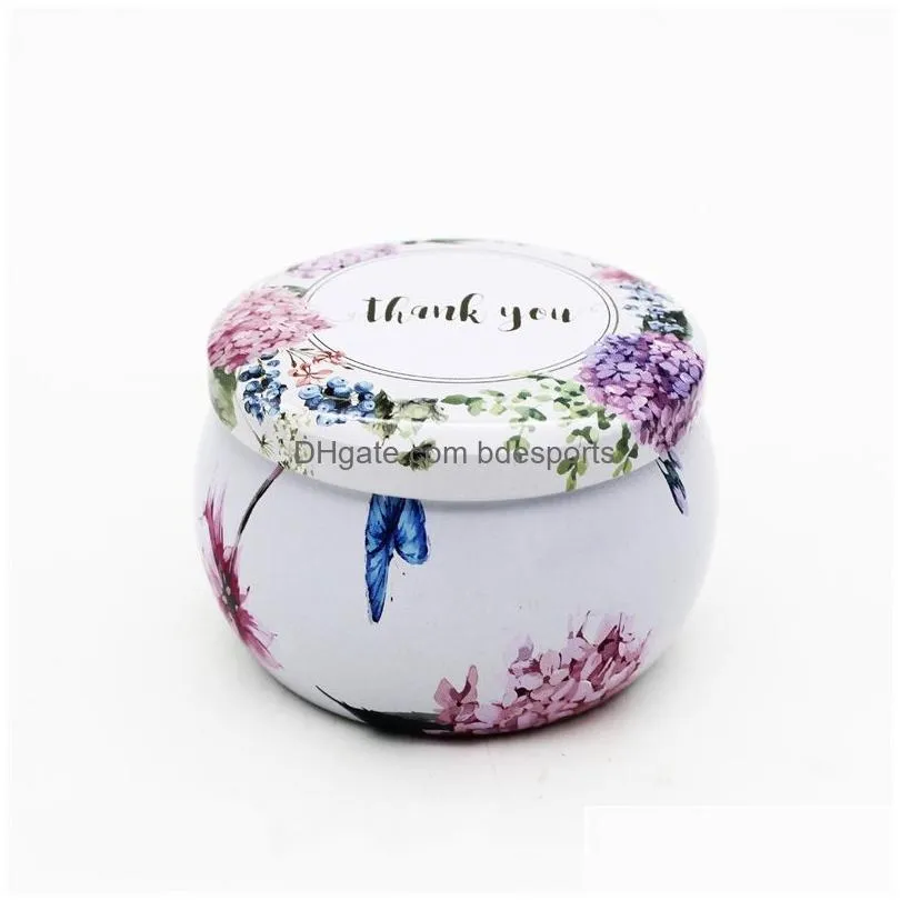 tea pot tin box home garden personality candy box drum-shaped candy cookie box handmade soap candle jar packaging case 33 j2