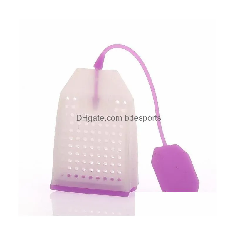 silicone tea infuser bag shape multicolor optional teas strainer filter diffuser kitchen gadgets reusable lazy things1 8zh j