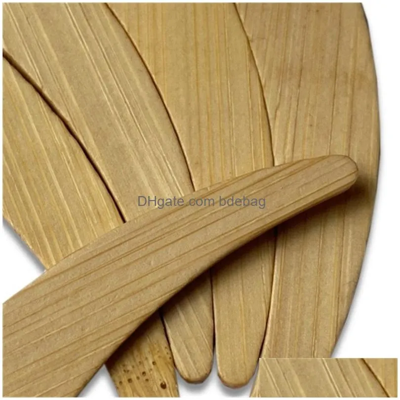 6cm cosmetic tool bamboo stick spatula scrape spoon 5528 q2