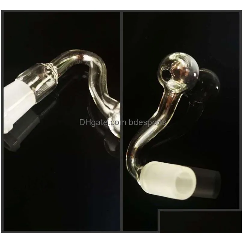 high borosilicate glass oil burner pipe portable transparent bongs men women simplicity smoking pipes 14mm 19mm 2 6hp d2