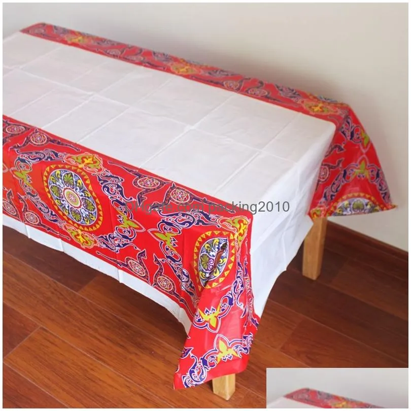 muslim antependium pe plastic table cloth eid al fitr mezi festival ramadan arrangement decorate classical factory direct rectangle