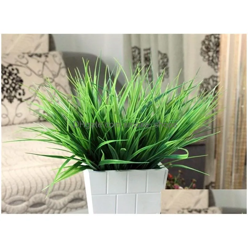 7 fork spring grass green artificial leaf plastic simulation foliage for wedding decorations flower fashionable room ornament tool 1 4xg