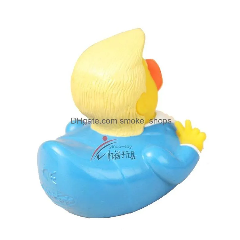 9.3cm baby shower swim duck toy trump usa president shaped water floating toys pvc novelty items cjlidren party favor 8 8yn e1