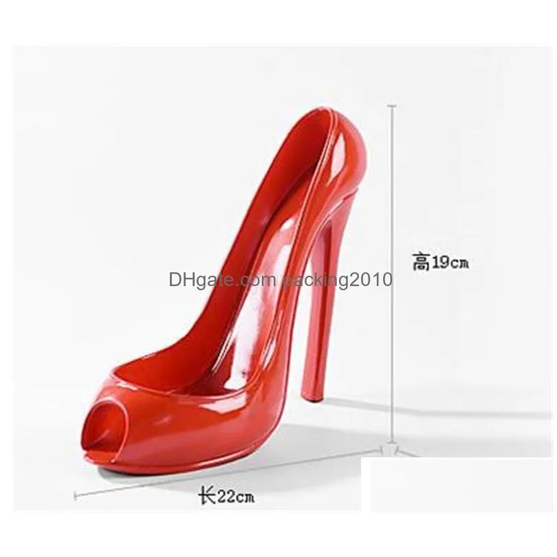 red wines bar tools rack creative high heel shoes wine bottle holder wedding party decoration 22 9yh z r